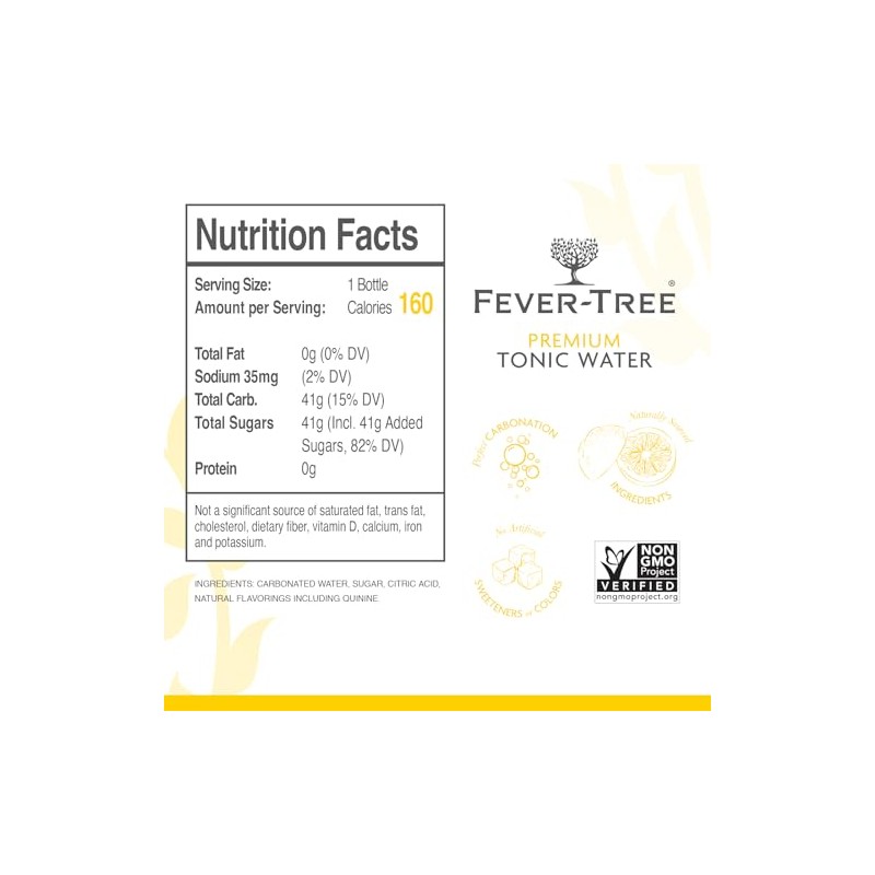 Fever Tree Indian Tonic Water - Premium Quality Mixer -