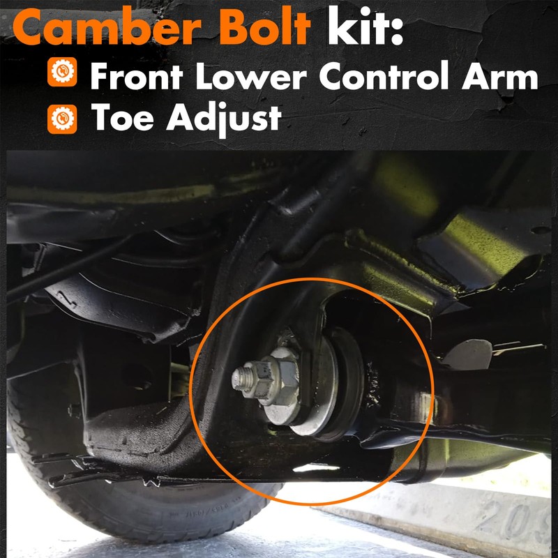 MEMOEO Camber Adjusting Camber Bolt Kit 48409-34041 48190-34010 Compatible with