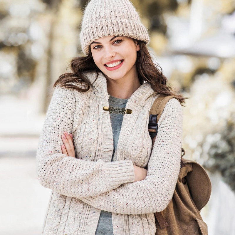 sweater clips, Leather