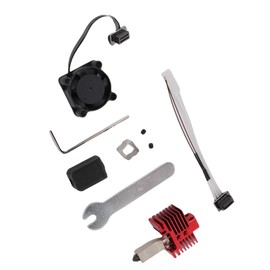 Luocute Hotend Kit Fit for Bamboo Lab P1 P1S V2.0 3D Printer Extruder Heating Block Replacement with 0.4mm Nozzle Cooling Fan Thermistor Ceramic Heater, 3D Printer Accessories