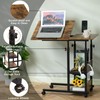 Hadulcet Adjustable C Table with Charging Station, Tiltable Desk C
