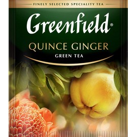 Greenfield Quince Ginger Green Tea Fruit & Herbal Collection 25 Teabags The Execptional Freshness Of Tea Is Guranteed By The Special Foil Sachet
