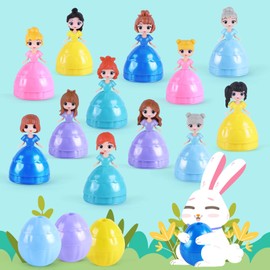 Konijiwa Easter Gifts for Kids, 12 Piece Prefilled Easter Egg,Perfect for 3+ Year Old Boys and Girls, Ideal for Easter Basket Stuffers