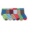 Jefferies Socks Boys Multicolored Stripe Fashion Variety Crew Socks 12