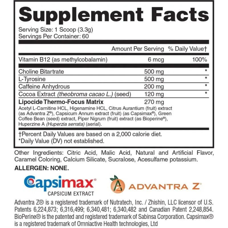 Termogenico Evogen Lipocide Xtreme 60 Capsulas Energia Sabor Sin sabor