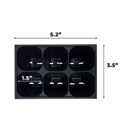 The Hydroponic City Seed Starter Trays, 144 Cells (24 Trays - 6 Cells Per Tray) + Plant Stakes