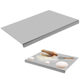 304 Stainless Steel Cutting Board, Cutting Chopping Board Heavy Duty, Baking Boards for Kitchen Pastry with Counter Lip, Noodle Boards for Kneading Rolling