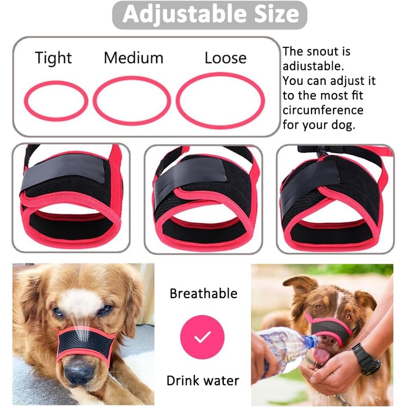 LUCKYPAW Dog Muzzle Anti Biting Barking and Chewing with Comfortable
