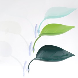 3 Pack Plastic Leaf Perches with Suction Cups for Tree Frog Suction Platform Reptile Decoration Reptile Terrarium Climbing Platform for Toad African Dwarf Frog Tree Frog