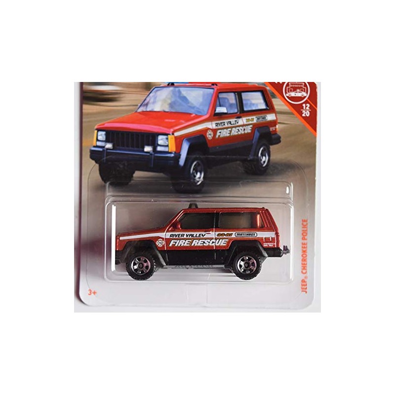 Matchbox Rescue Series, Burnt Orange Jeep Cherokee Police 12/20