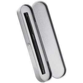 Matte Black Forest Fountain Pen Extra Fine Nib Classic Design with Converter and Metal Pen Box Set by Asvine