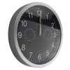 Wall Clock, Silent Movement with Temperature Display and Humidity, Modern,