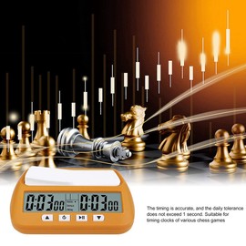 2X Chess Clock, Digital Chess & Game, Multipurpose Portable Professional Clock Yellow