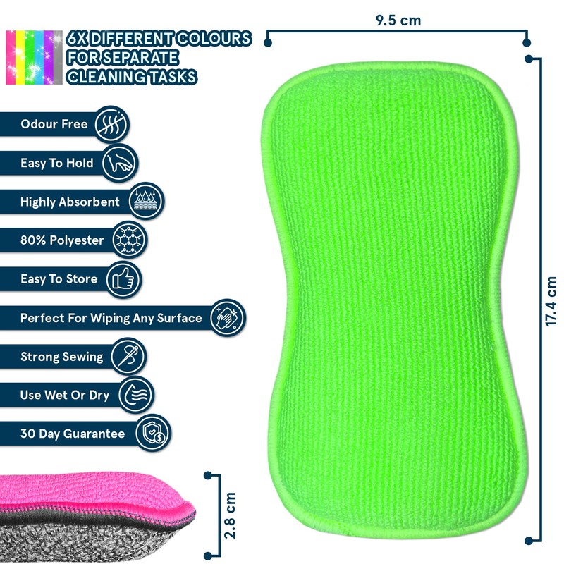 Multi-Purpose Kitchen Pads by Smith’s® | 6 Pack | Washing