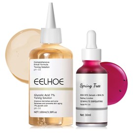 Glycolic Acid 7% Toning Solution, AHA 30% + BHA 2% Peeling Solution, Glycolic Acid Exfoliating Toner, Fruit Acid Essence Liquid, for Pore Cleansing, Exfoliation, Impurities, Acne