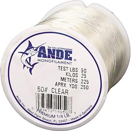 Ande Monofilament Line (Clear, 50 -Pounds Test, 1/4# Spool)