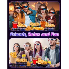 Rzoklot 48 PCS Movie Night Party Supplies- 24 Snack Boxes + 24 Food Trays - Movie Home Theater Disposable Paper Snack Holder for Family Gatherings