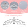 10pcs Crowns Headbands, Silver Zinc Alloy Princess Bulk Crown Sparkling