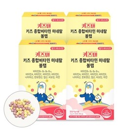 + Red Ginseng 10 Packets) Kids Ten Kids Comprehensive Vitamin Mineral Ball Tab Bead Vitamin Strawberry Banana Flavor 3g x 30 Packets 4 Boxes / +홍삼 10포)키즈텐 키즈 종합비타민 미네랄 볼탭 구슬 비타민 딸기바나나맛 3g x 30포 4박스