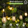 Larkvue 48FT Outdoor String Lights with Remote, Dimmable Patio Lights