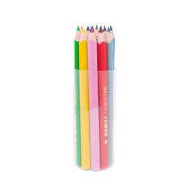 Baco | Bacoiris Lápices de Colores Triangulares Jumbo con Punta 3.3mm - Bote Tipo Estuche con 16 Colores