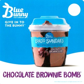 Blue Bunny Load'd cup Chocolate 🍫 Brownie Bomb Ice Cream Truck Sticker 6"x 6"