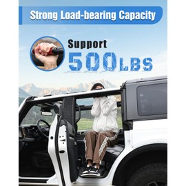 ROADER Front & Rear Roll Bar Grab Handles Fit for Ford Bronco & Bronco Raptor 2021-2025 4 Door Soft & Hard Top, Updated Aluminum Grip Handles Replacement for Bronco Interior Accessories-Red, 4 Pack