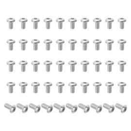 PATIKIL #8-32x5/16" Button Head Socket Cap Screws, 50 Pcs 304 Stainless Steel 18-8 Socket Cap Screw Bolts Allen Hex Drive Full Thread UNC