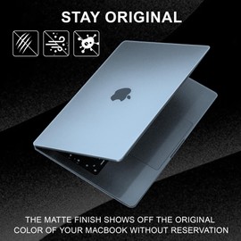 GPXIIZ Case Compatible with MacBook Air 13.6 Inch M4 M3 M2 Protective Case 2025 2024 2023 2022 Release A3240 A3113 A2681, Ultra Thin Hard Shell Snap Case Cover 13.6 Inches, Matte Sky Blue