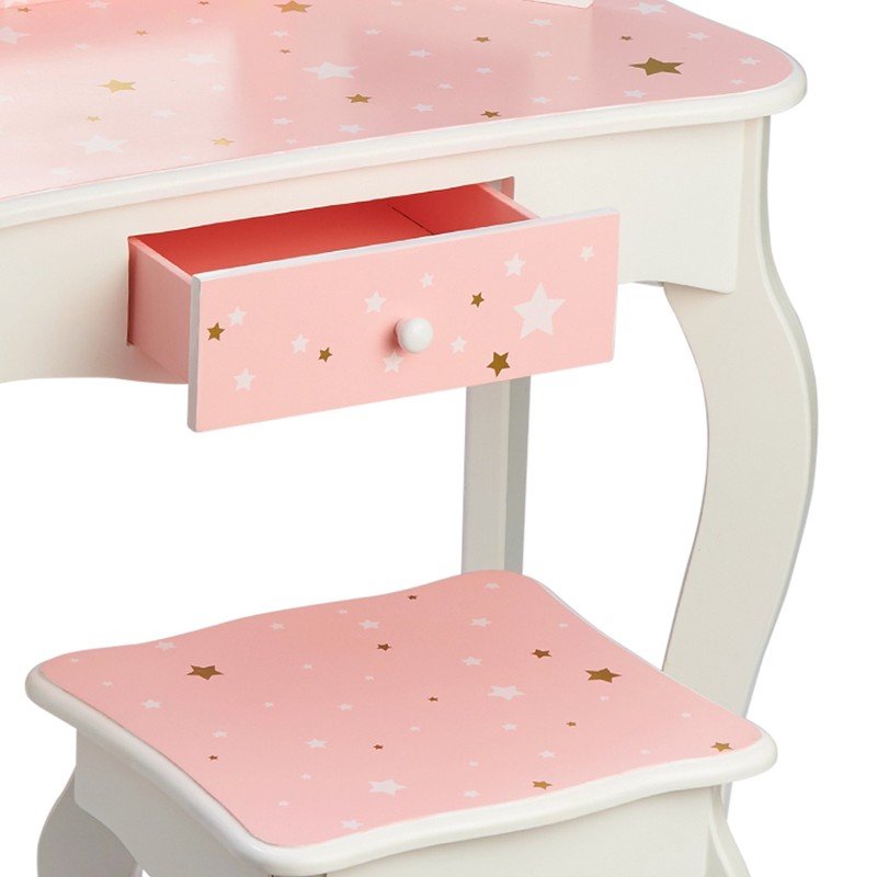 Teamson Kids Princess Gisele Twinkle Star Print 2-Piece Kids Wooden