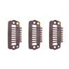 50pcs 8 Tips 8 Teeth Snap Comb Wig Clips Stainless