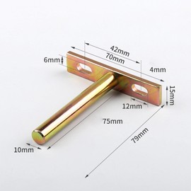 2PCS Floating Shelf Brackets,3inch T Shape Metal Brackets,Heavy Duty Hidden Shelf Brackets for Wall Mounted Decoration Cabinet Furniture Shelf Support with 4pcs Mounting Screws（5*60mm）