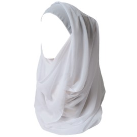 Lina & Lily, women's Muslim chiffon hijab, head scarf - White