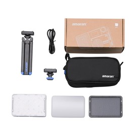 Aputure Amaran Ace 25x 25W Bi-Color On-Camera LED Light Kit with Mini Tripod and Light Control Grid - White