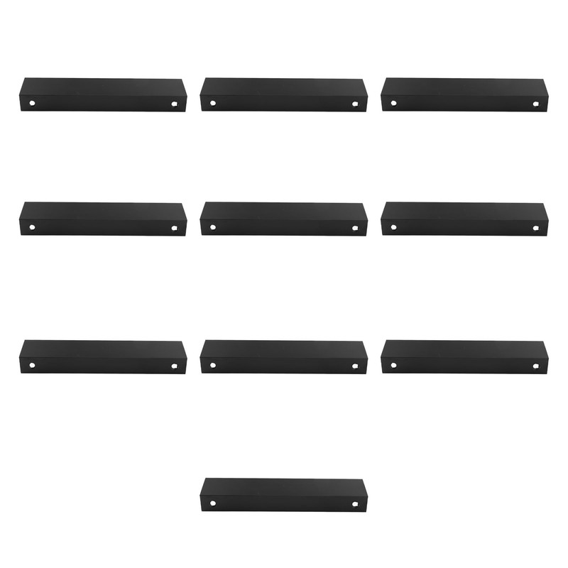 10 Pcs Finger Edge Pull Black Modern Aluminum Alloy 1mm