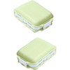 1Pc Green Travel Pill Case Pill Container, Three-Layer 8 Compartments