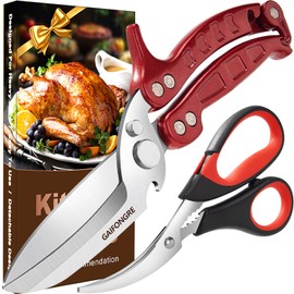 Heavy Duty Poultry Shears Seafood Scissors 2pcs set,Kitchen Shears for food Heavy Duty,Kitchen Scissors All Purpose,Chicken,Fish,Meat,Seafood, Easy to Cleaning,Dishwasher Safe