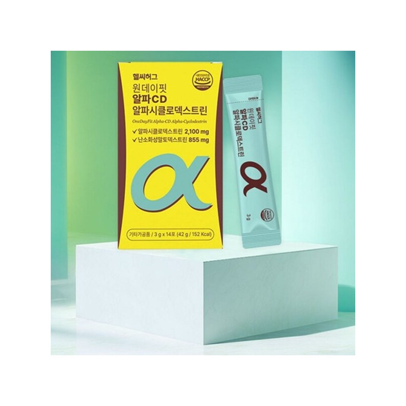 알파 CD 알파시클로 덱스트린 14포 2박스 분말 가루 파우더 스틱