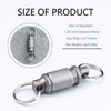 Shusmda Titanium Quick Release Keychain Mini Universal Swivel Buckle for