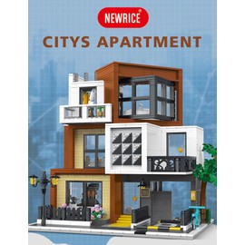 Wyiauy Modern House Building Set, Modern Cubist Villa Modular City Building Blocks MOC Bricks Set,Compatible with City Sets and Other Major Brands,Adults and Girls Aged 14+ (1399 PCS)