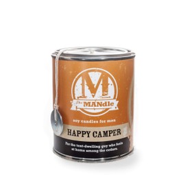 ECO CANDLE CO. The Mandle Soy Candle for Men - Scents of A Wood Burning Fireplace - Happy Camper, 15 oz. Paint Can - 100% Soy Wax, No Lead, Hand Poured, Made from Midwest Grown Soybeans