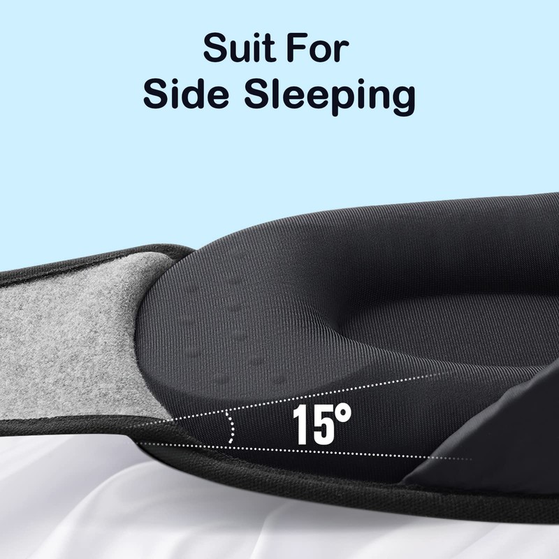 INNELO Cotton Sleeping Mask for Side Sleepers, Improved 3D Light