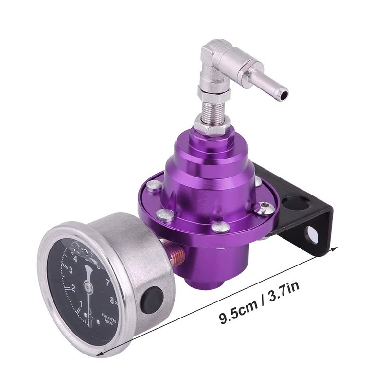 Fuel Pressure Regulator, Universal Aluminum Car 160psi Adjustable 1: 1