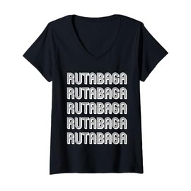 Womens Eat Rutabaga V-Neck T-Shirt