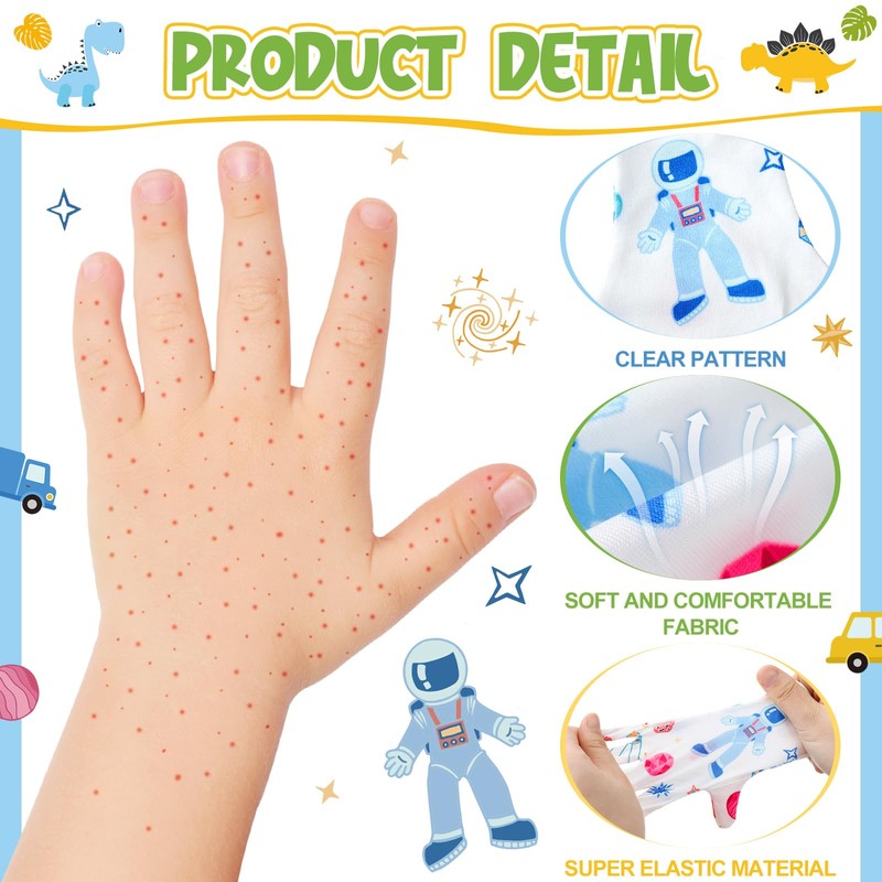 Xtinmee 20 Pairs Eczema Gloves for Kids Cotton Moisturizing Gloves