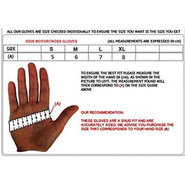 Zorax Zorax Red (XL - 8cm) Child Kids MX Motocross Gloves Children Dirty Bike Quad Motorcycle Motorbike Gloves