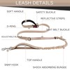 PUKAKO Hands Free Waist Leash for Dogs, Adjustable Heavy Duty