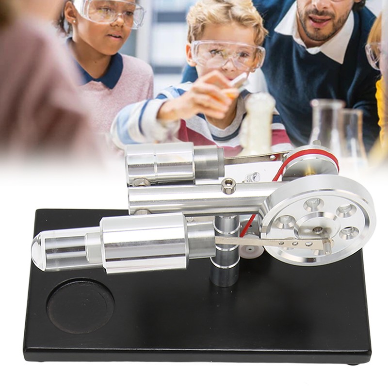 Hot Air Stirling Engine Easy Operation Low Noise Stable Wooden