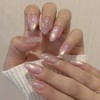 Almond Press on False Nails - Nude Pink Fake Nails