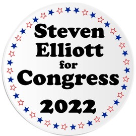 Steven Elliott for Congress 2022-3 Pack Circle Stickers 3" x 3" - Election